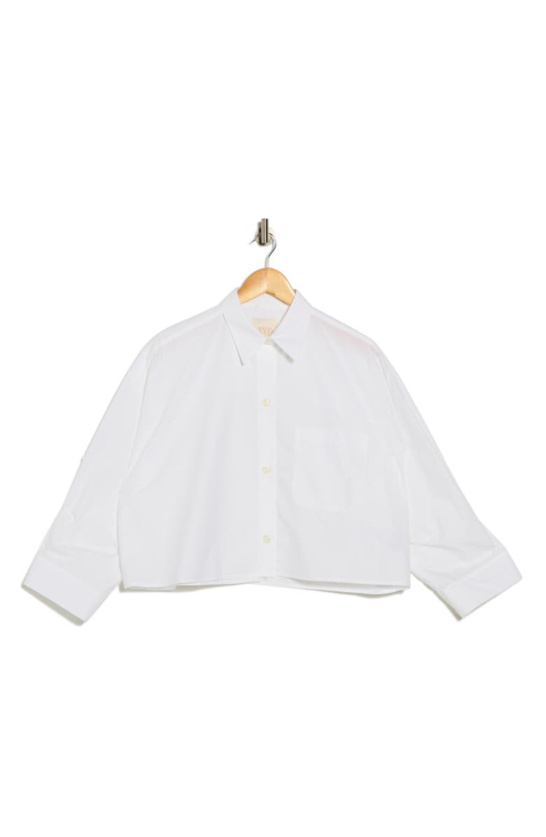 TWP Next Ex Crop Cotton Button-Up Shirt, Alternate, color,