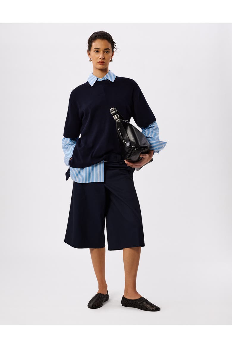Fine Knit T-Shirt, Alternate, color, Navy