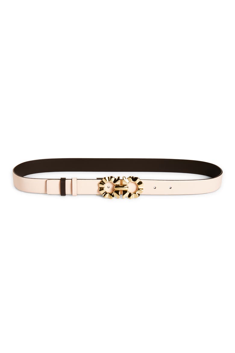 Gancio Buckle Reversible Leather Belt, Main, color, BALLET TESTA DI MORO
