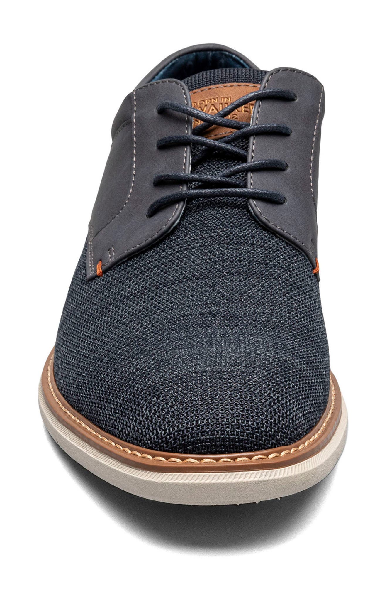 Chase Mixed Media Plain Toe Derby - Wide Width Available, Alternate, color, NAVY MULTI