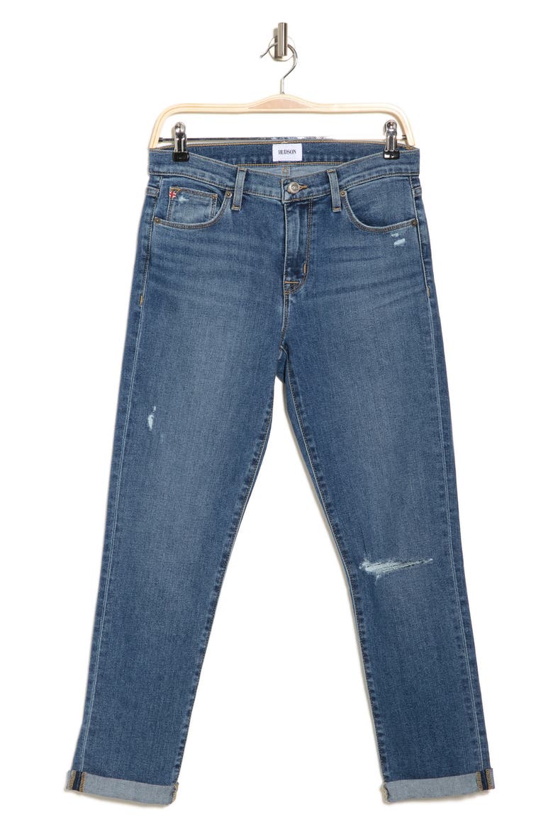 HUDSON Natalie Mid Rise Slim Boyfriend Jeans, Alternate, color, SIMONE