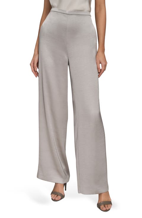 Pull-On Wide Leg Pants