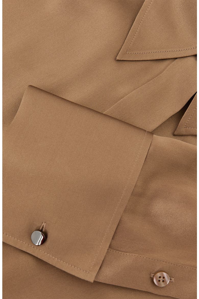 Ameira Silk Shirt, Alternate, color, CAMEL