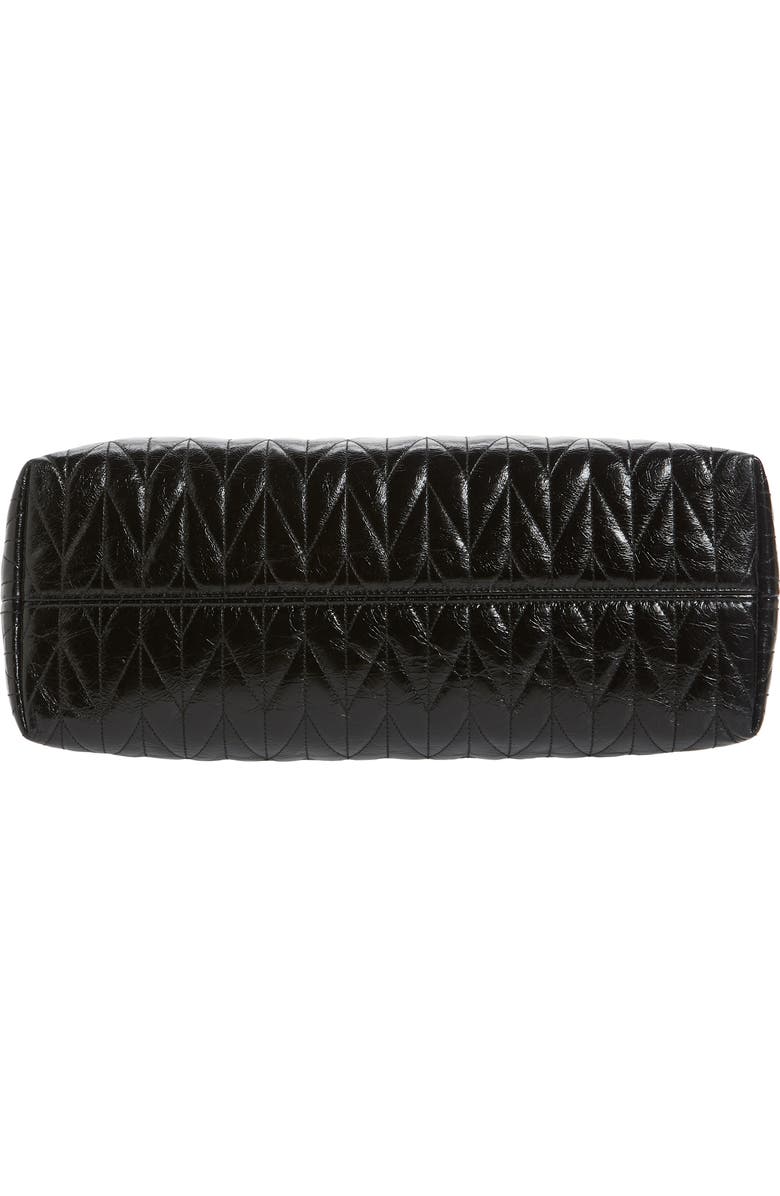 Miu Miu Trapuntato Quilted Calfskin Leather Tote, Alternate, color,