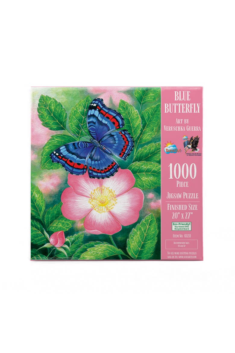 Blue Butterfly 1000 piece Jigsaw Puzzle for Adults, Alternate, color, Multicolor