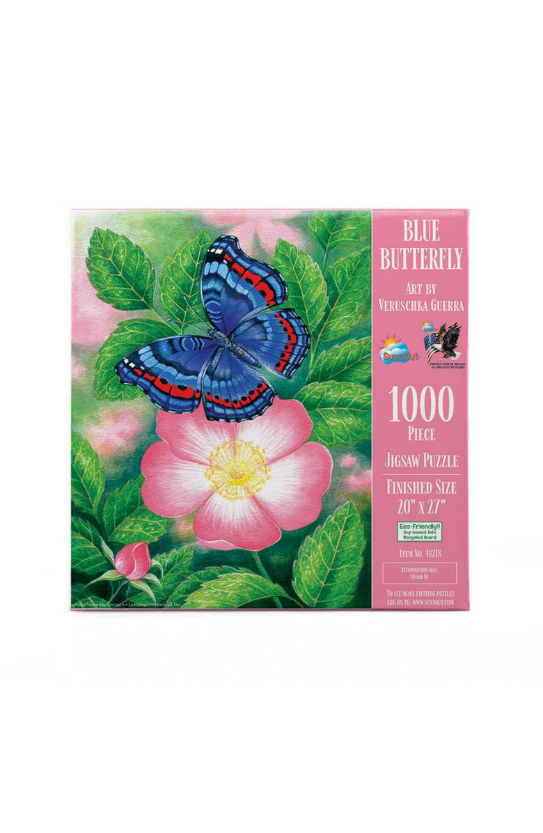 Sunsout Blue Butterfly 1000 piece Jigsaw Puzzle for Adults, Alternate, color, Multicolor