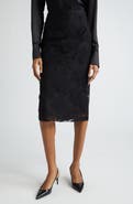 Dolce&Gabbana Floral Lace Pencil Skirt