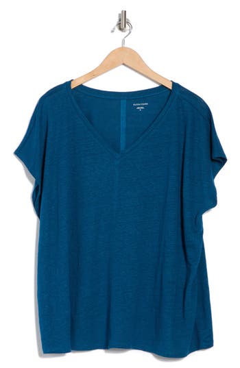Eileen Fisher Organic Linen V-neck T-shirt