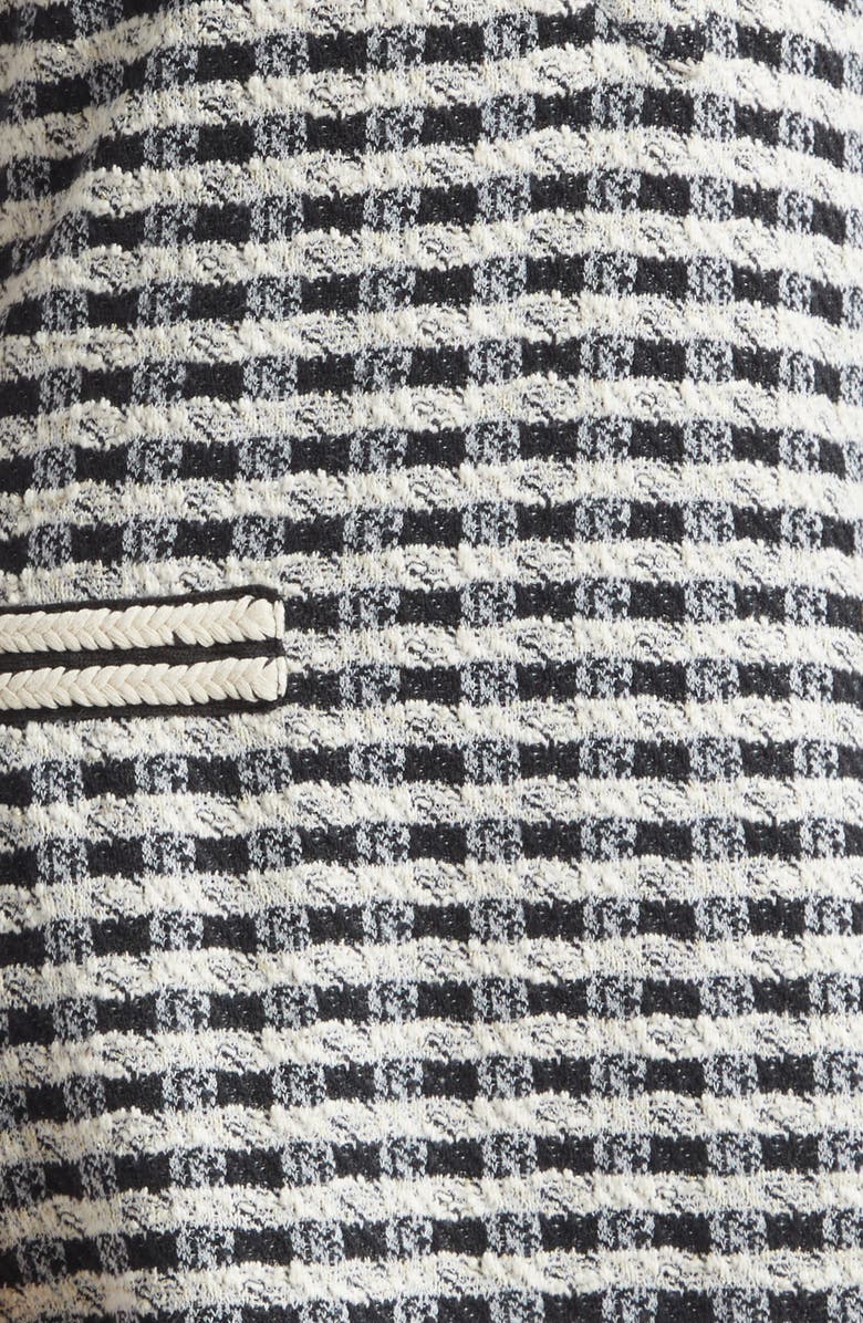 Ramy Brook Marcella Metallic Bouclé Minidress, Alternate, color, Black Gingham