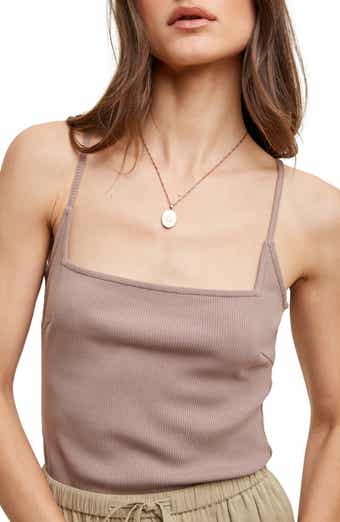 Ribbed Square Neck Cami