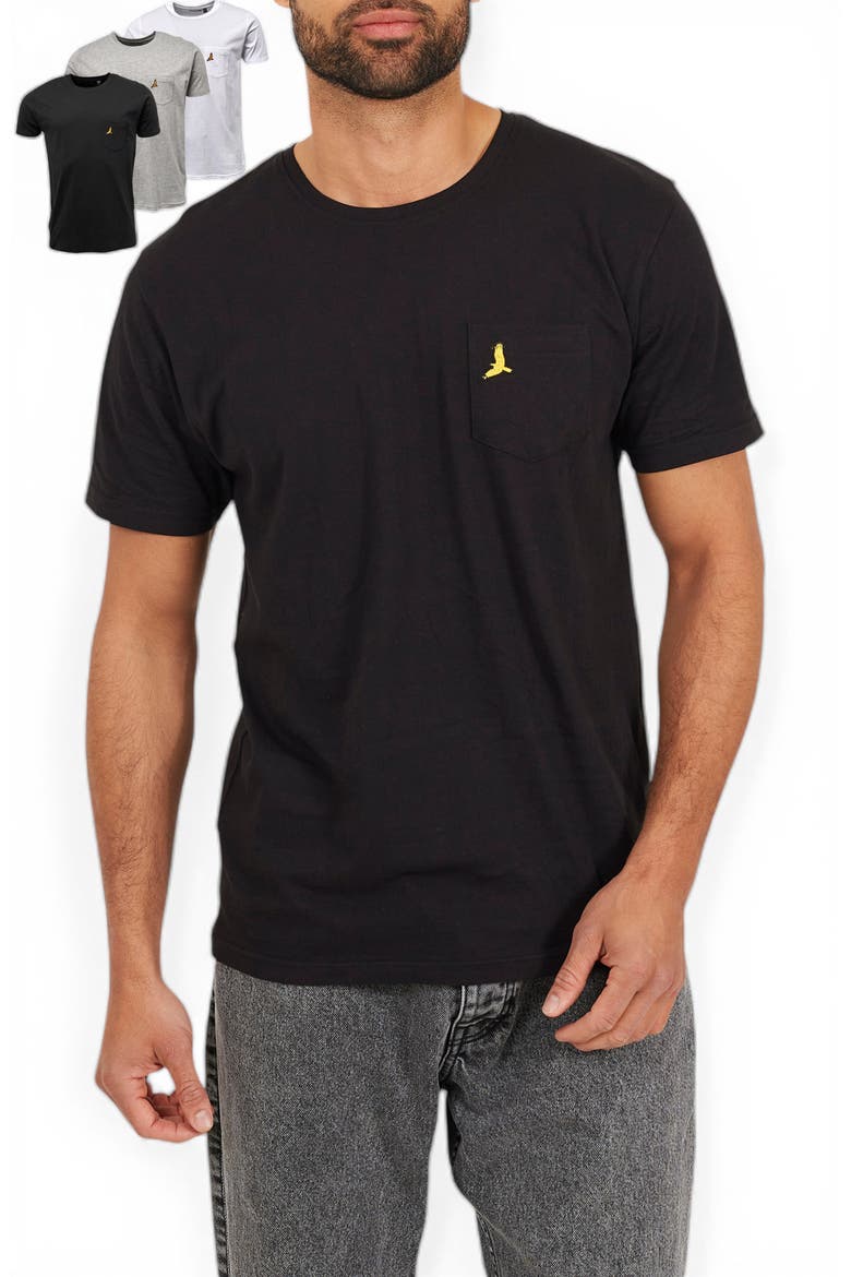 3-Pack T-Shirt, Main, color, Black/White/Light Grey Marl