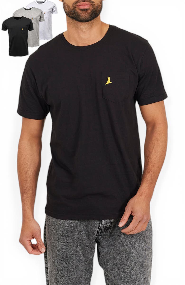 Brave Soul 3-Pack T-Shirt, Main, color, Black/White/Light Grey Marl