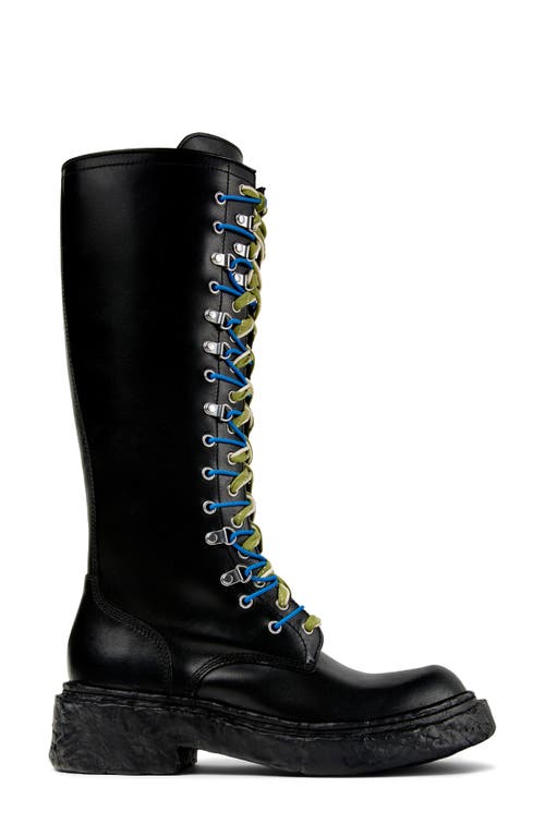 Camper Lab Vamonos Combat Boot In Black