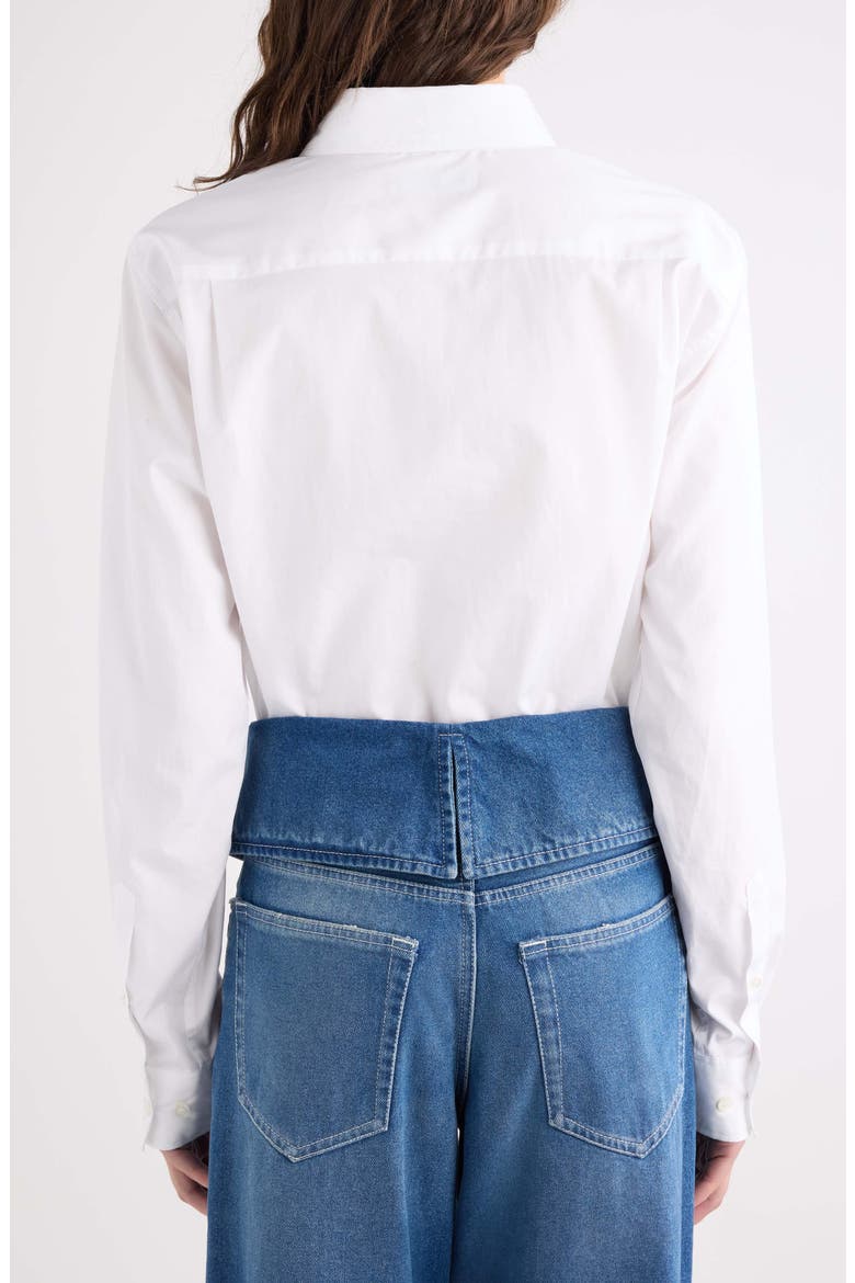 Cheers Cotton Poplin Button-Down Shirt, Alternate, color, WHITE