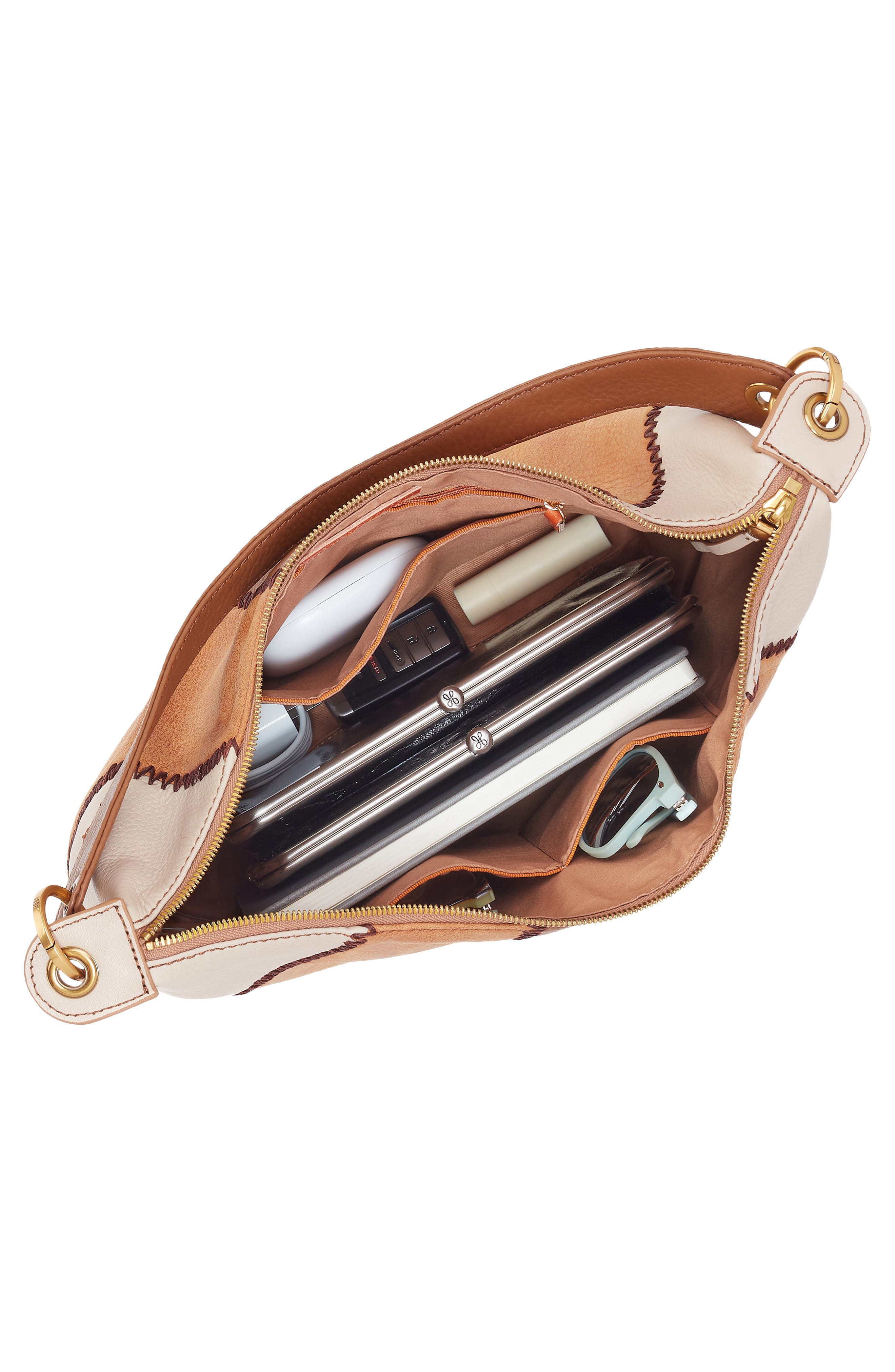 HOBO Opal Leather Shoulder Bag, Alternate, color, Timber Brown