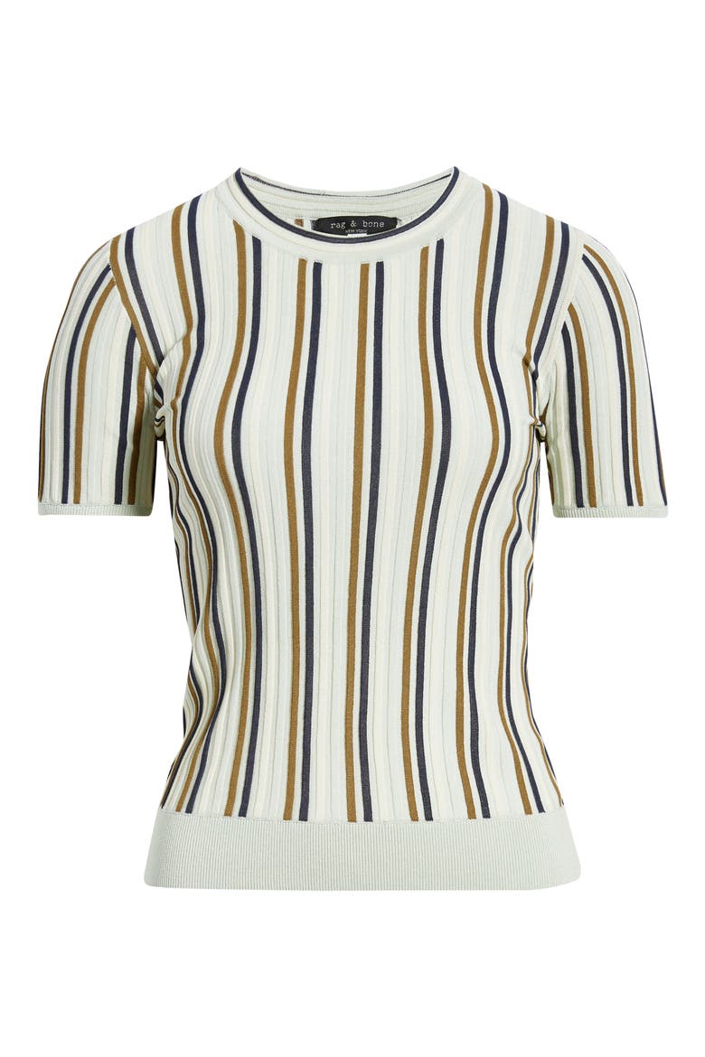 Victoria Stripe Rib Knit Top, Alternate, color, BLUE MULTI