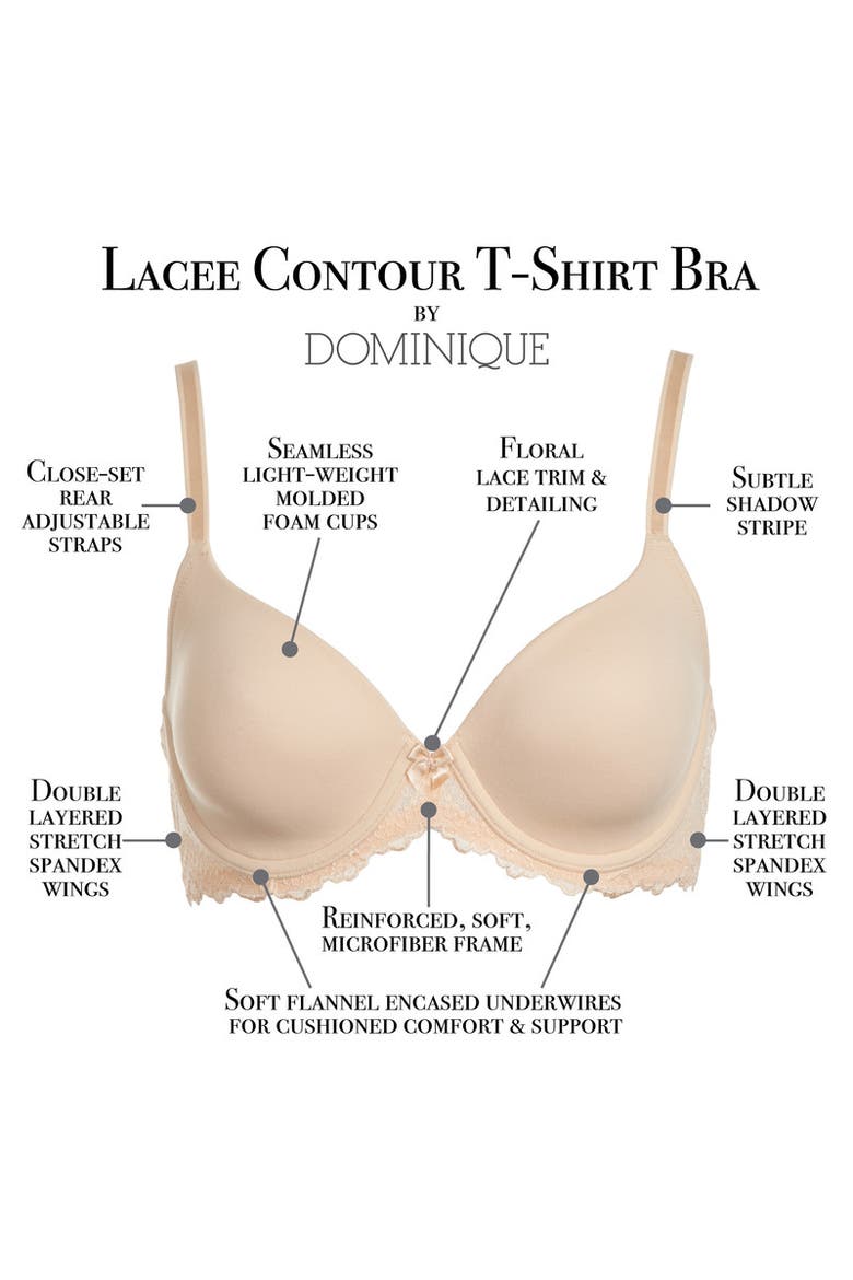 Lacee Everyday Luxury Underwire T-Shirt Bra, Alternate, color, Pink