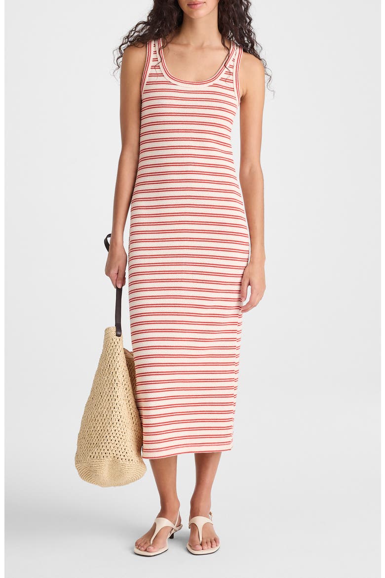 Scoop Neck Tank Maxi Dress, Main, color, TEXTURED STRIPE JACQUARD