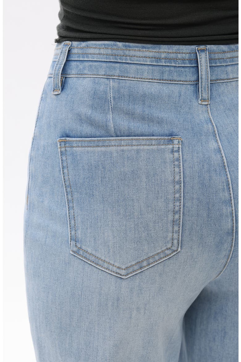 Ultra High Waist Crop Slim Straight Leg Jeans, Alternate, color, LIGHT BLUE