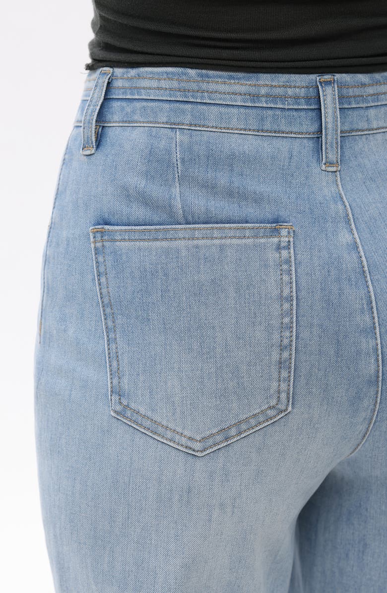 Bayeas Ultra High Waist Crop Slim Straight Leg Jeans, Alternate, color, 