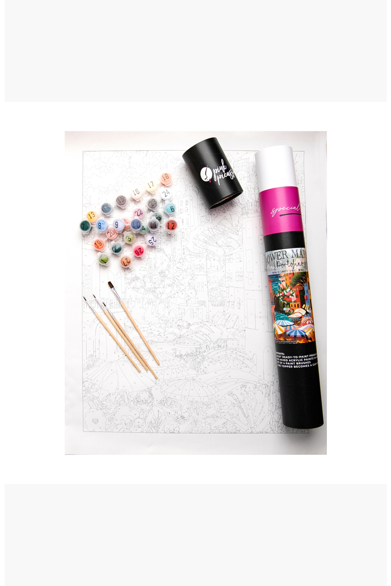 Portofino Flower Market Paint by Numbers Kit, Alternate, color, Multicolor