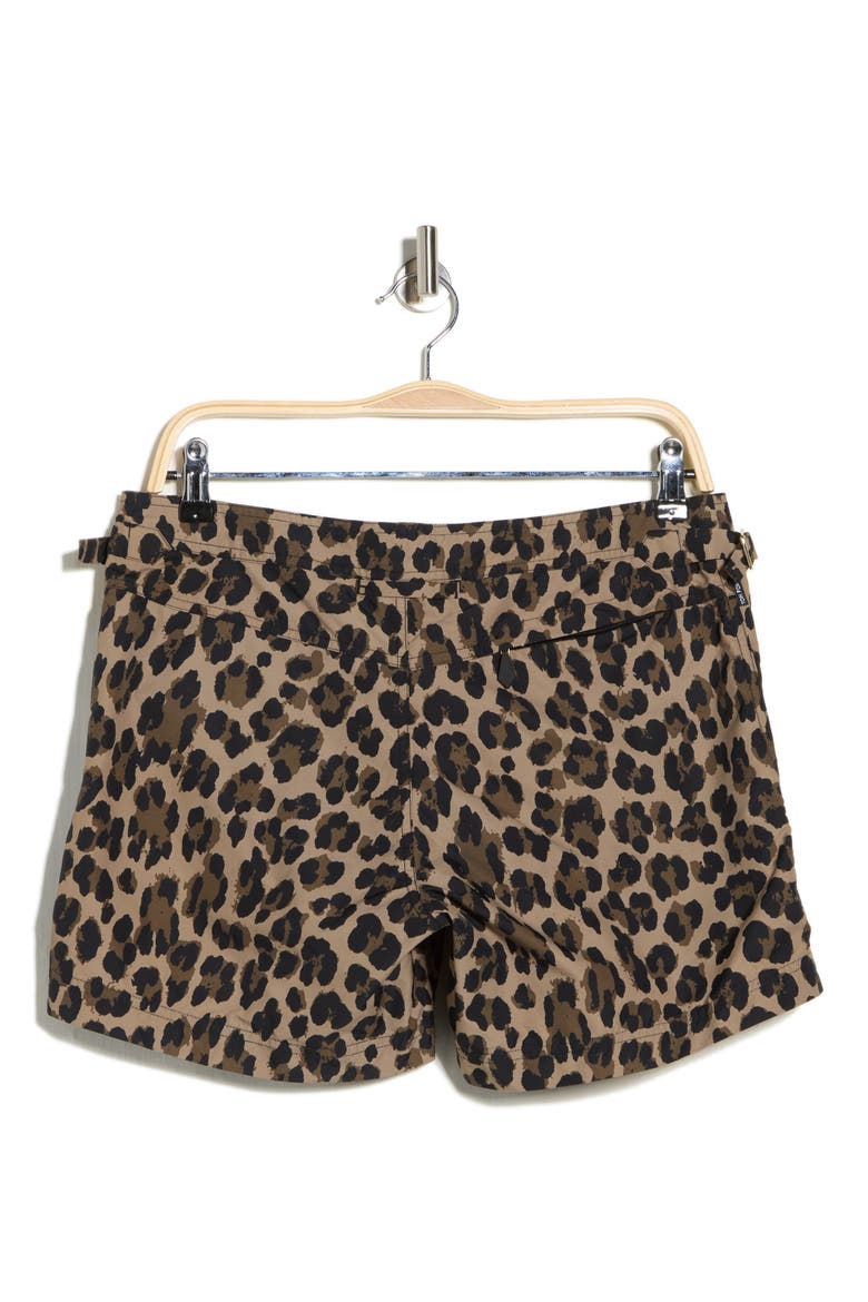 Leopard Swim Shorts, Alternate, color, LEOPARD