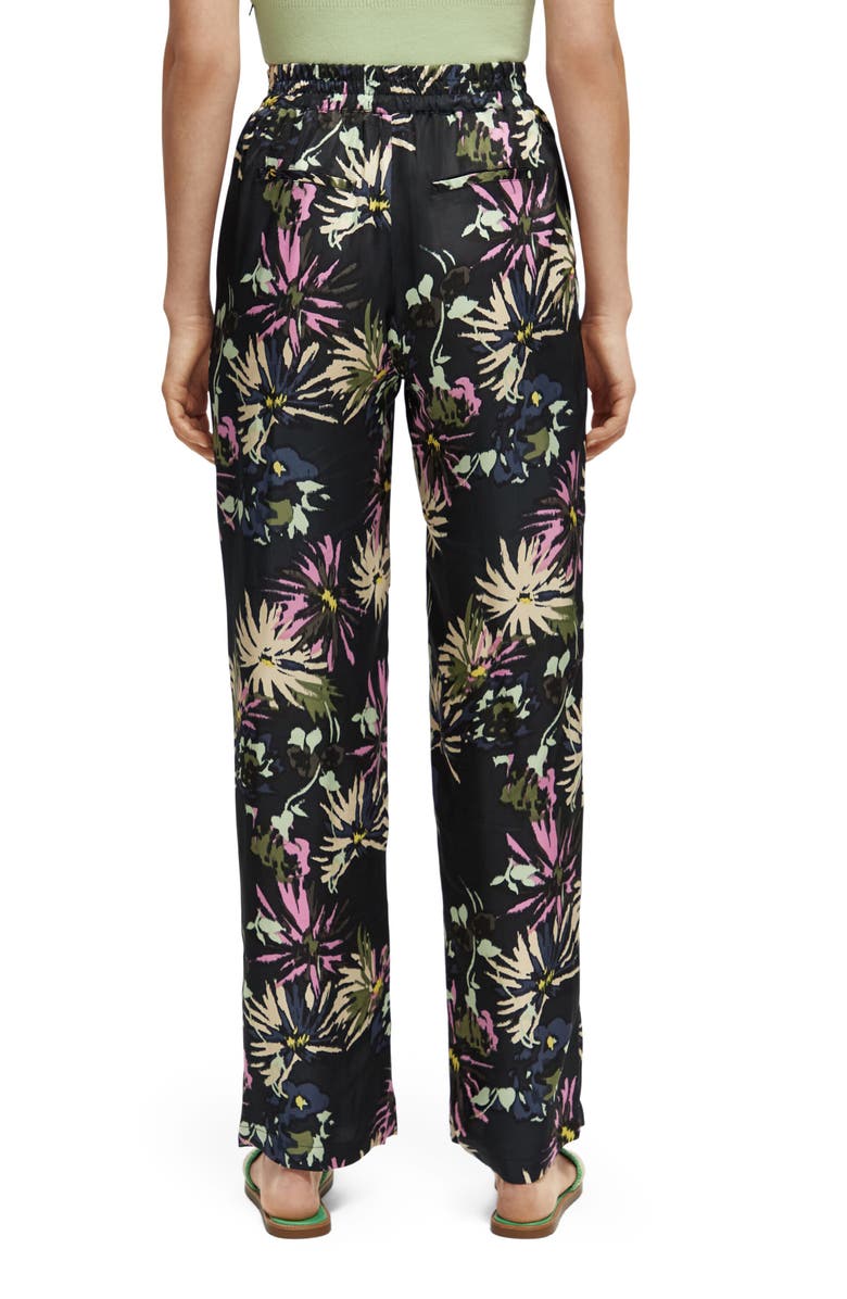 Scotch & Soda Gia Floral Print Wide Leg Pants, Alternate, color,