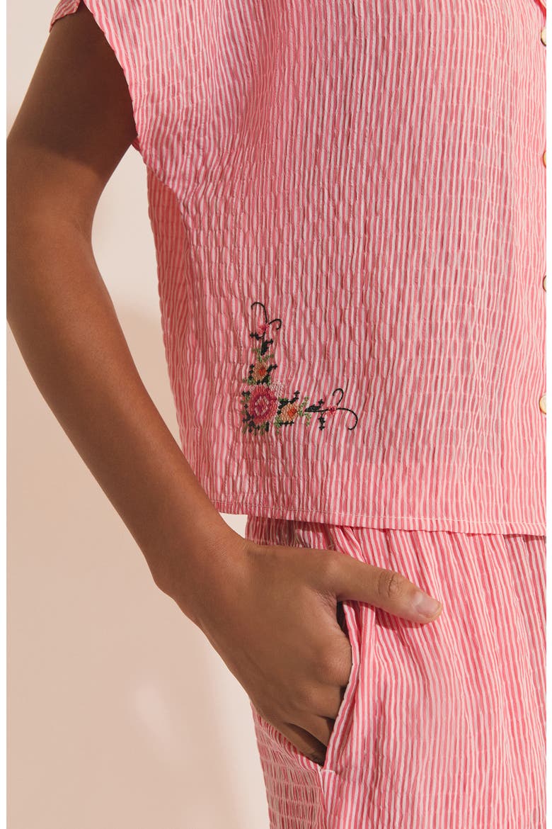 Oselia Wide Leg Pajama Pants, Alternate, color, IMP FOND ROSE