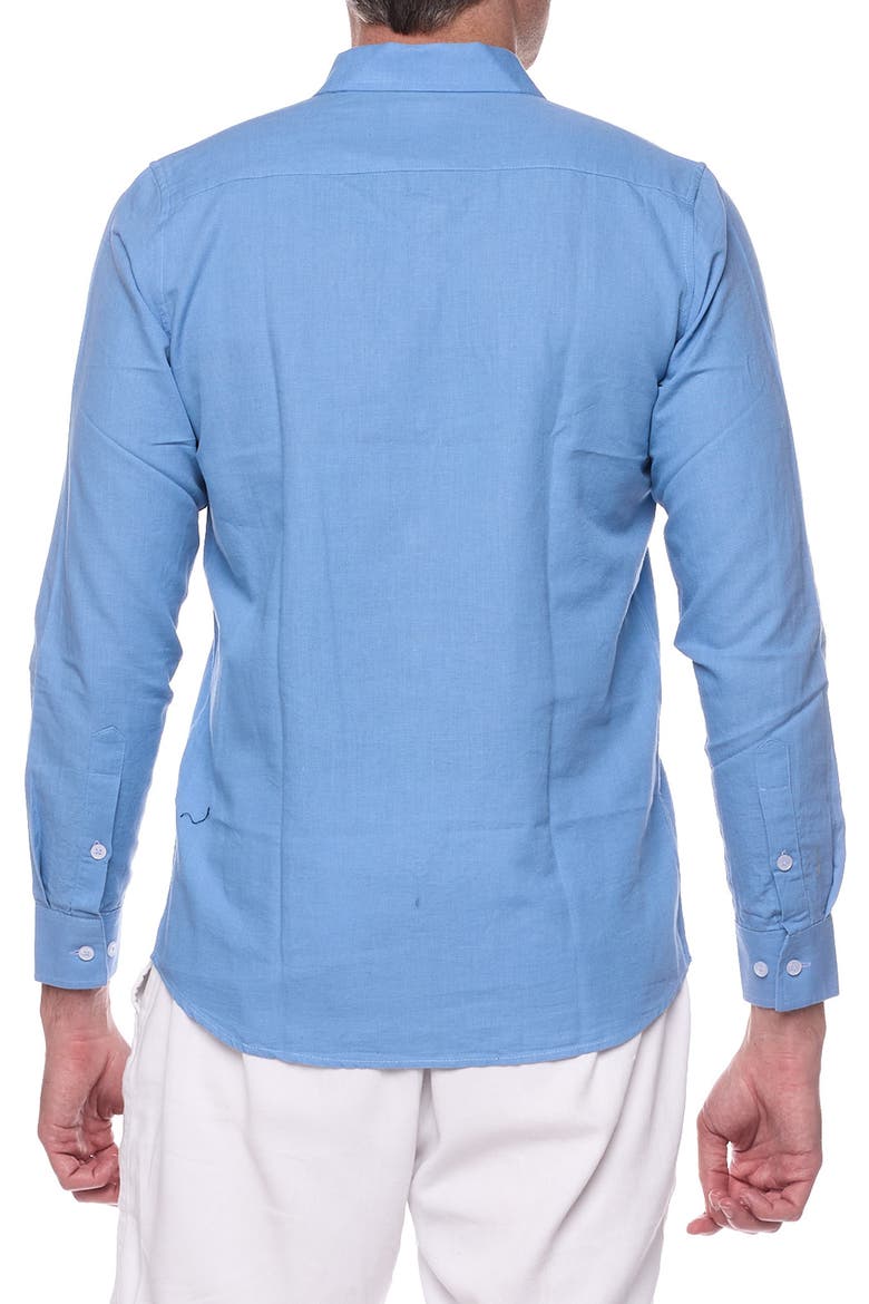 Linen Sport Shirt, Alternate, color, OXFORD BLUE