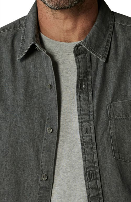 The Normal Brand Denim Button-up Shirt In Grey Wash