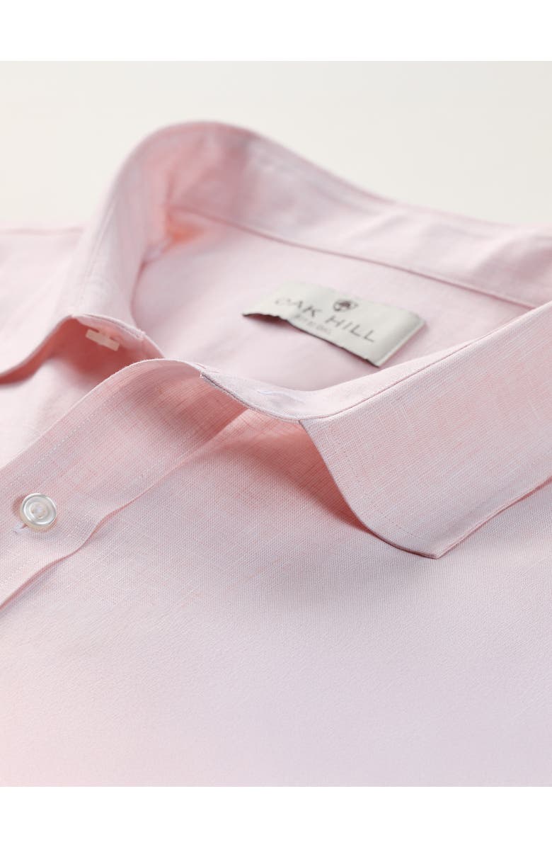 Oak Hill by DXL Big & Tall Linen-Blend Sport Shirt V2, Alternate, color, Pink