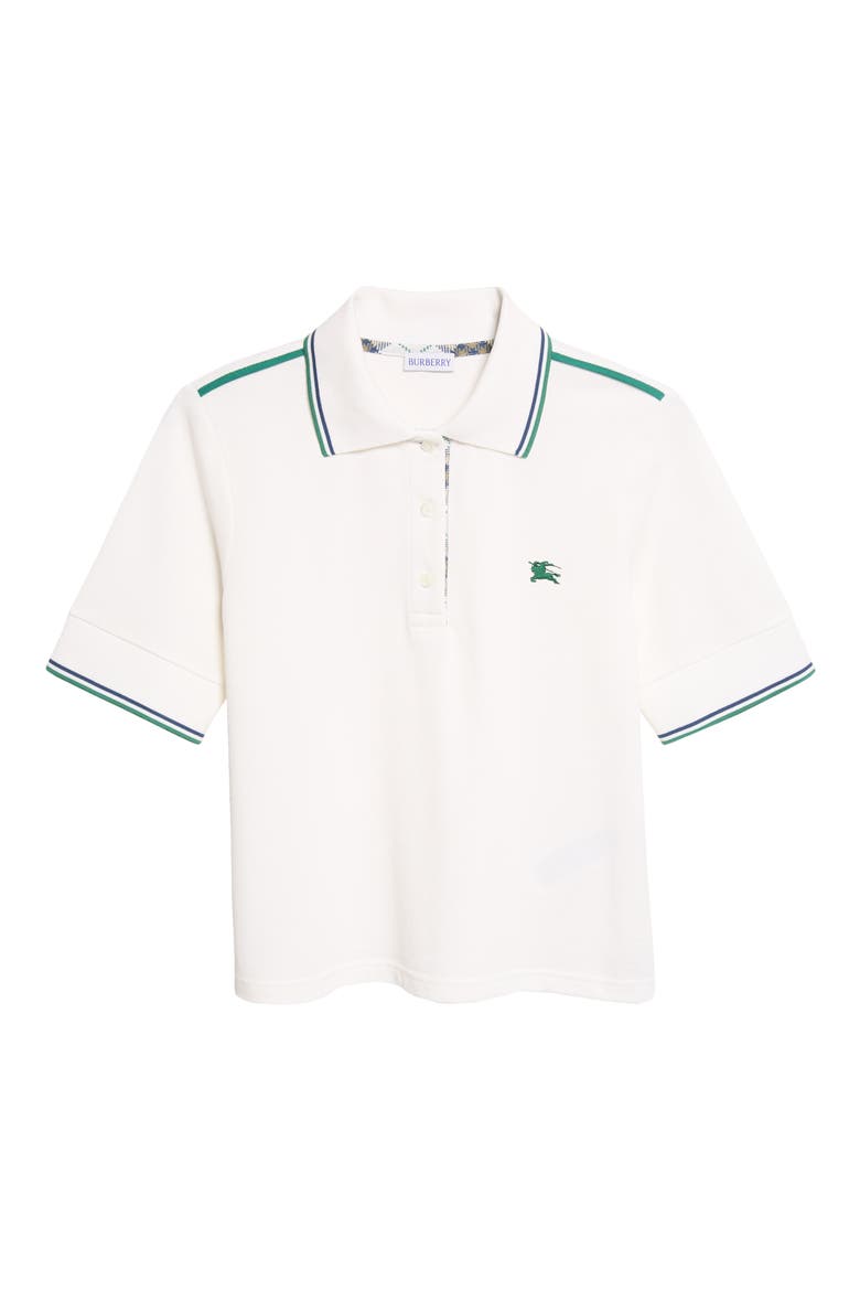 Billie Cotton Piquè Polo, Main, color, CHALK