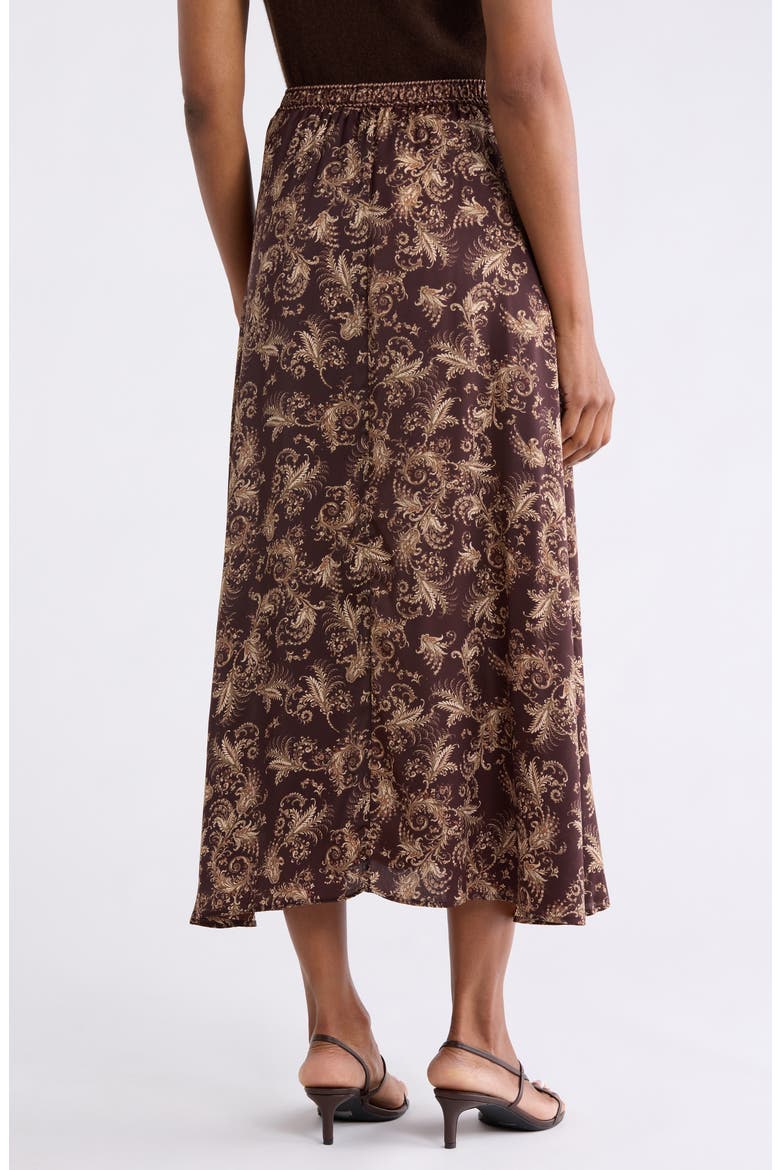 Satin Midi Skirt, Alternate, color, CHOCPASM