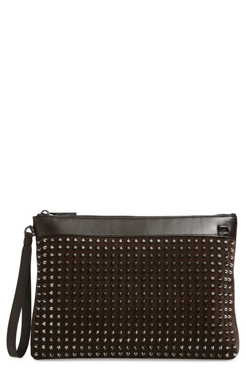 Funky Spike Suede Wristlet