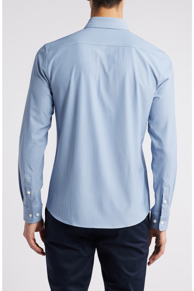 Roan Slim Fit Solid Stretch Button-Up Shirt, Alternate, color, OPEN BLUE