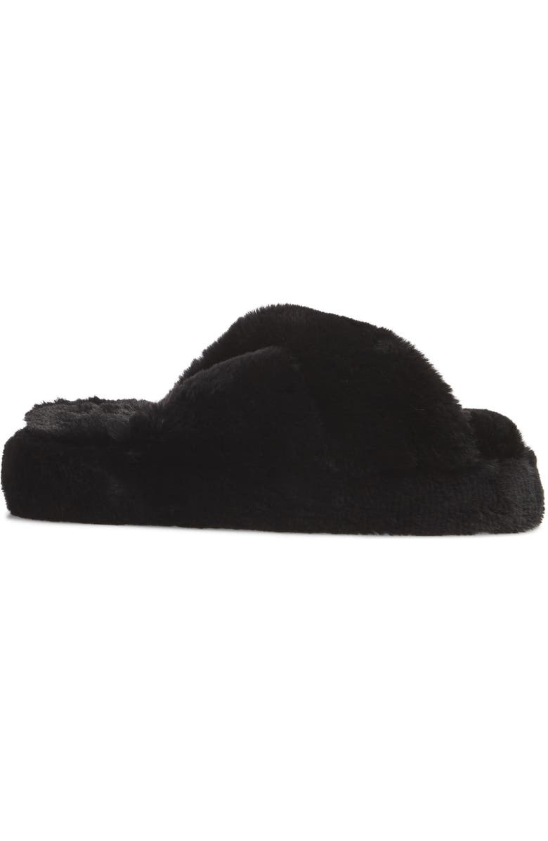 Steve Madden Comfy Faux Fur Slipper, Alternate, color,