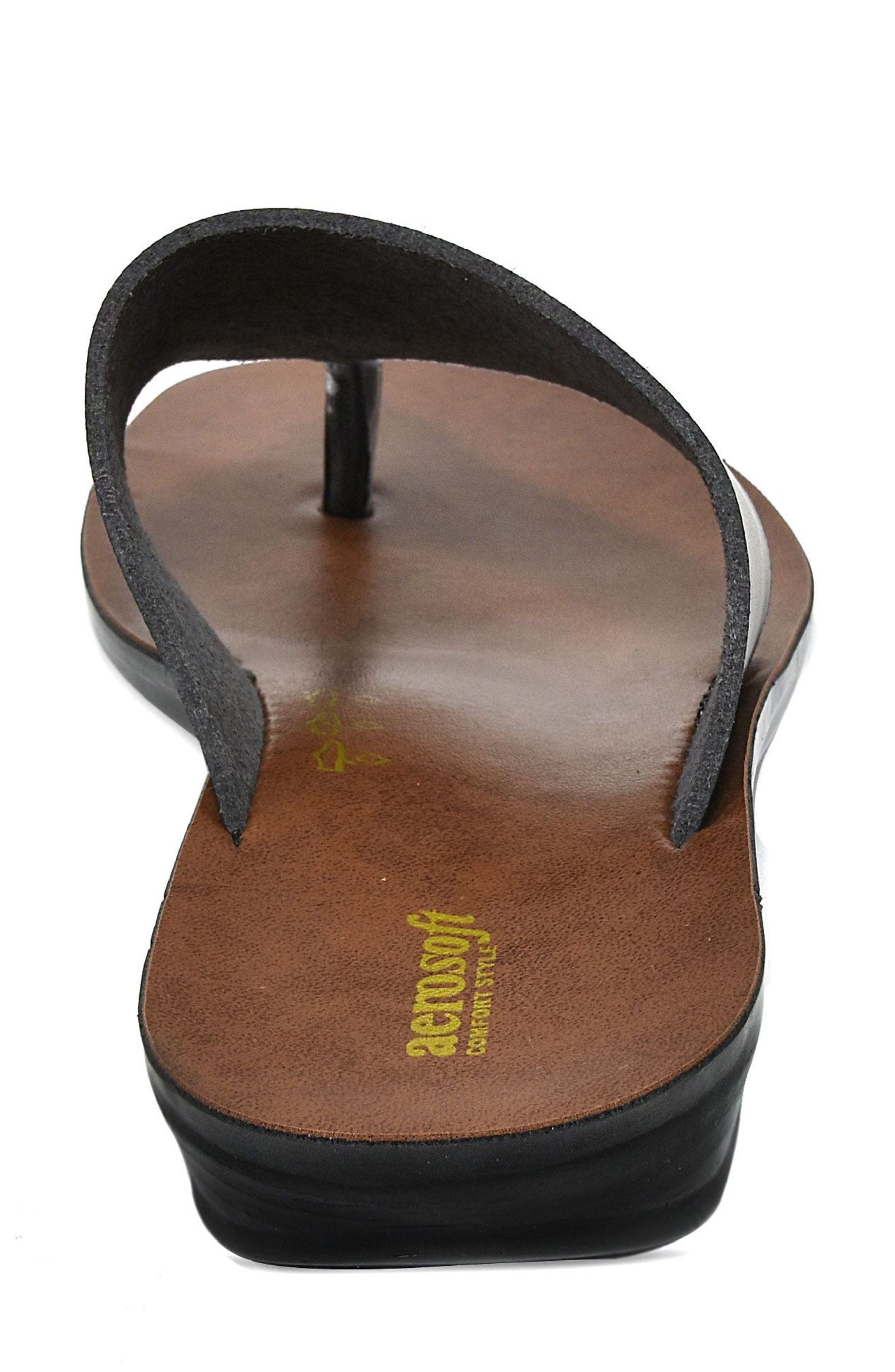 AEROSOFT Vintage Arch Thong Sandal, Alternate, color, Black
