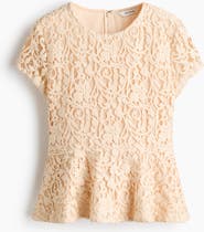 H&M Crochet-look Peplum Top