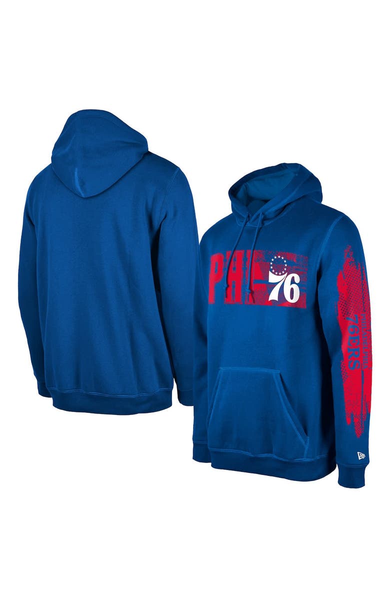 New Era Men's New Era Philadelphia 76ers Royal Tip-Off Collection Pullover Hoodie, Alternate, color, Royal