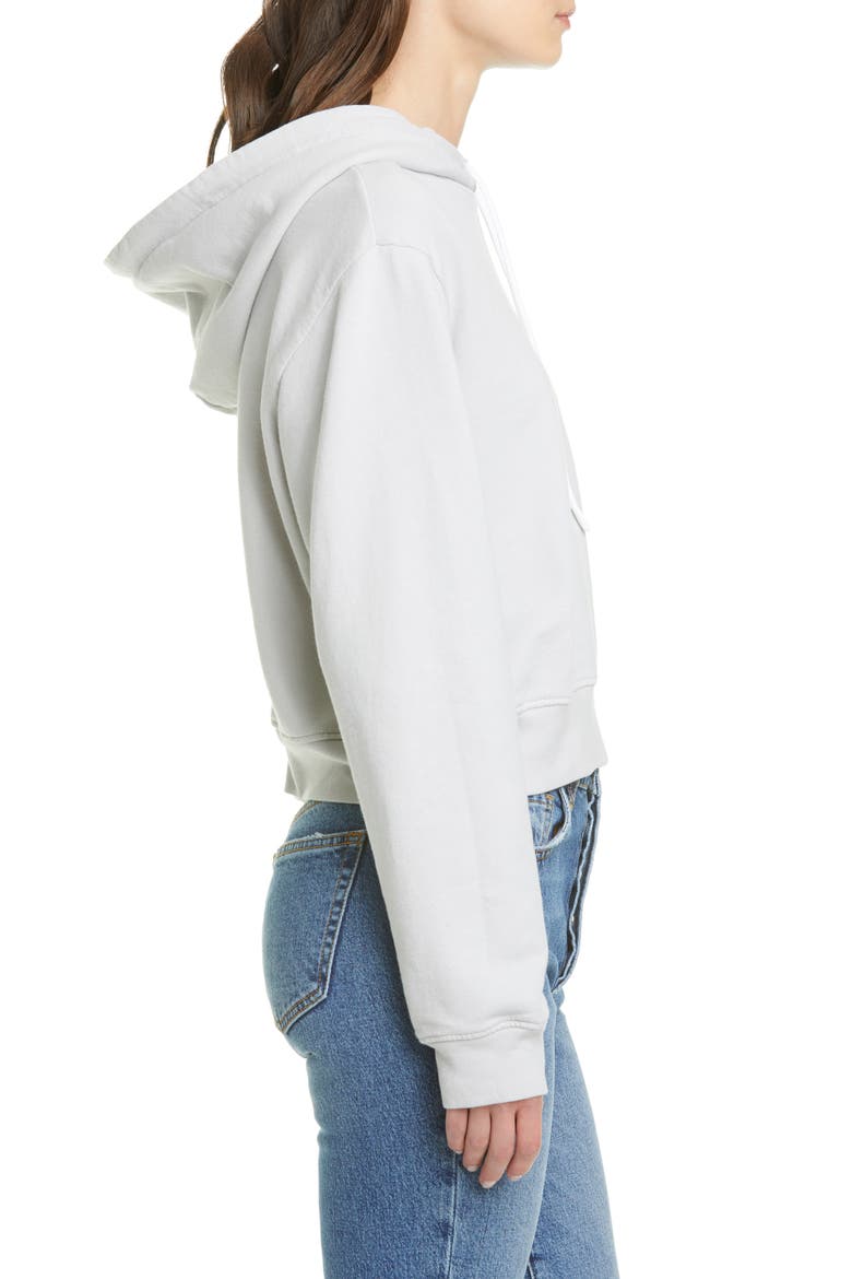 Milan Crop Distressed Hoodie, Alternate, color, WHITE STONE
