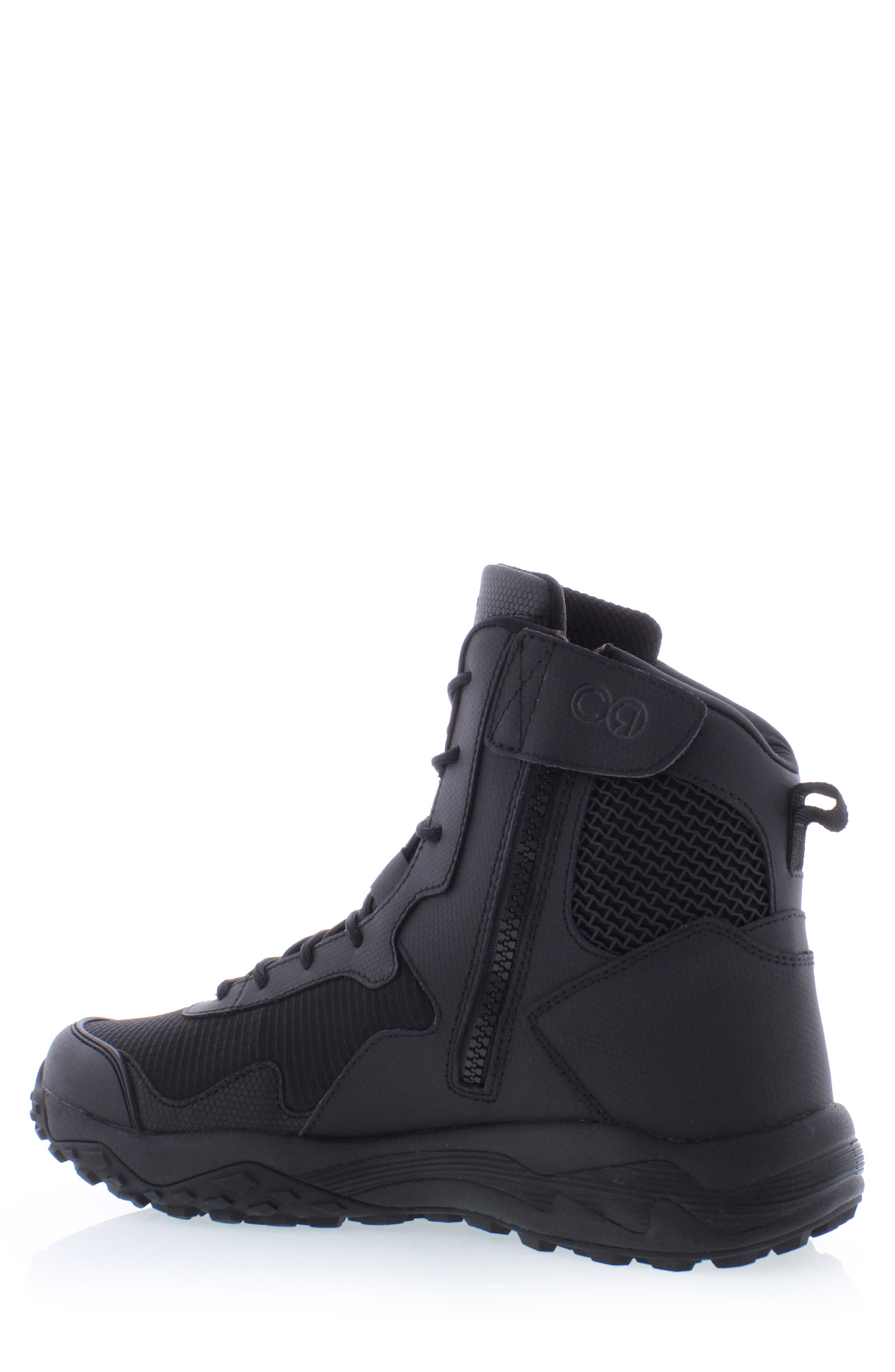Tactie OG Leather Combat Boot, Alternate, color, BLACK/BLACK