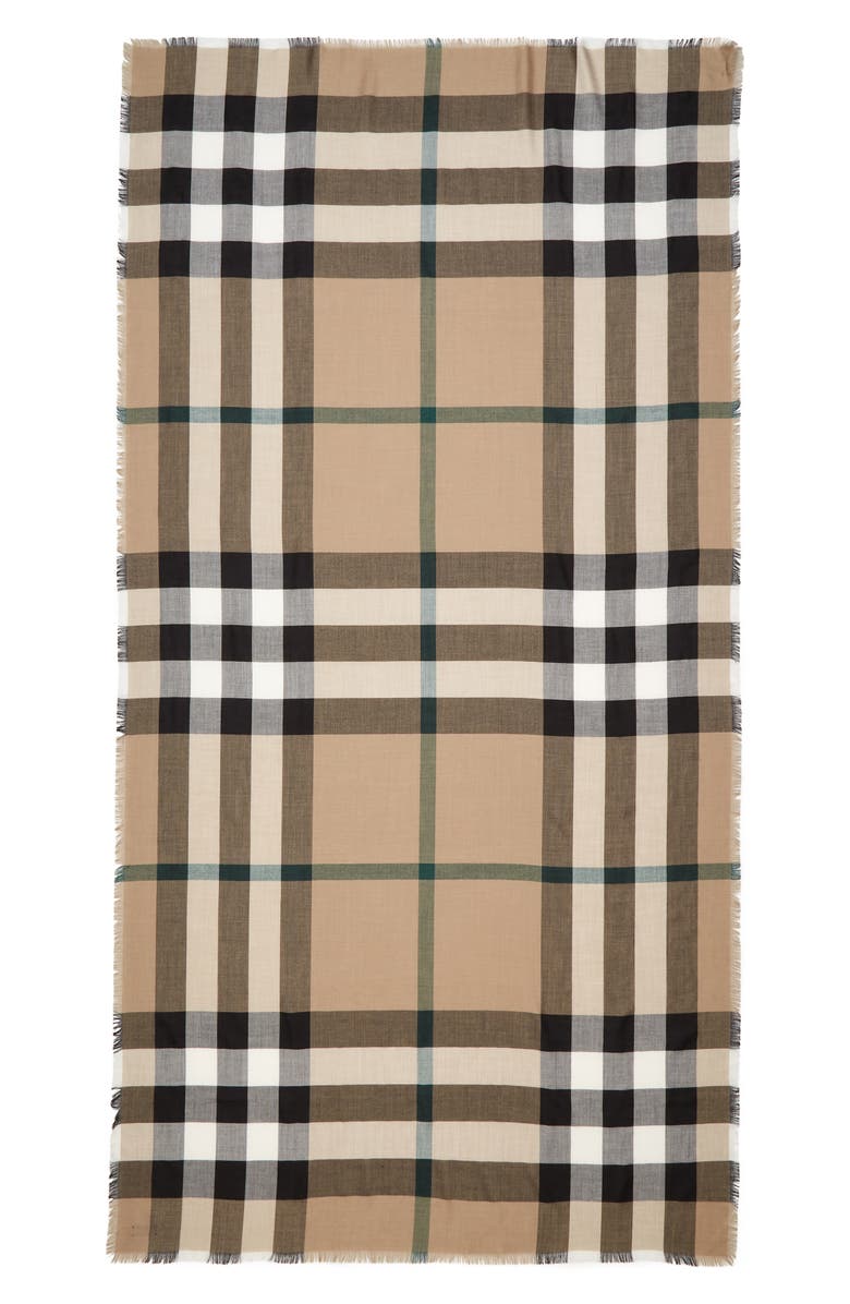 Burberry Check Lightweight Cashmere & Silk Scarf, Main, color,