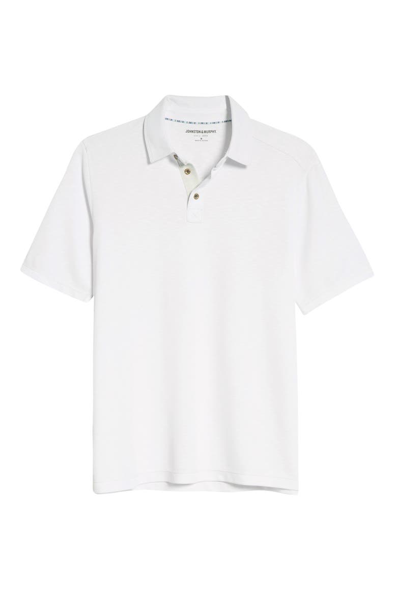Slub Men's Polo, Alternate, color, WHITE