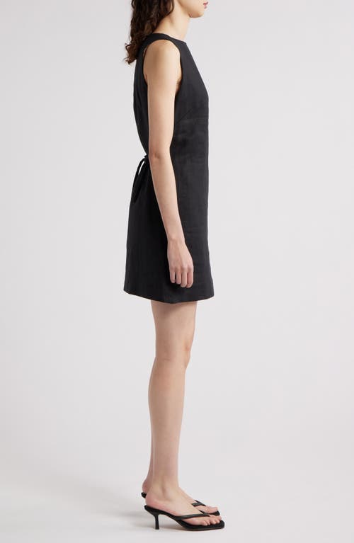 Faithfull The Brand Kelly Linen Minidress In Black