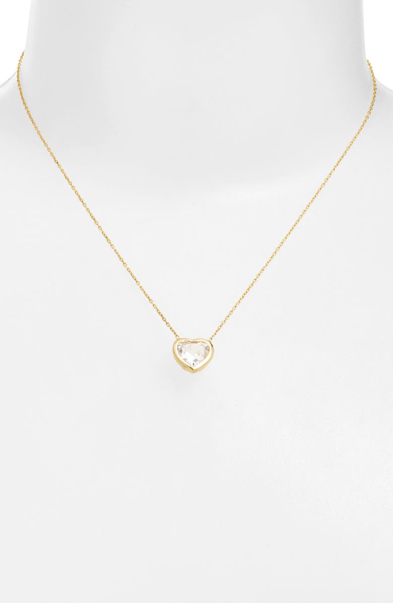 SHYMI Heart Bezel Pendant Necklace, Alternate, color, Gold/ White