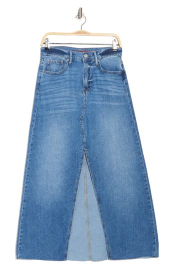 Lucky Brand Denim Maxi Skirt In Enjoy Slow Down Cut