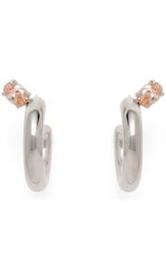 Lady Grey Tilt Hoop Earrings