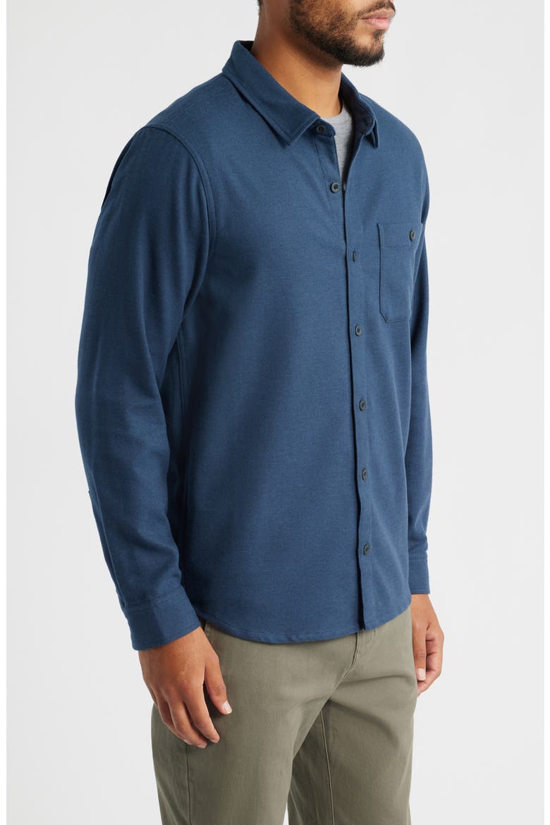 SeaWool Flannel Button-Up Shirt, Alternate, color, DEEP NAVY