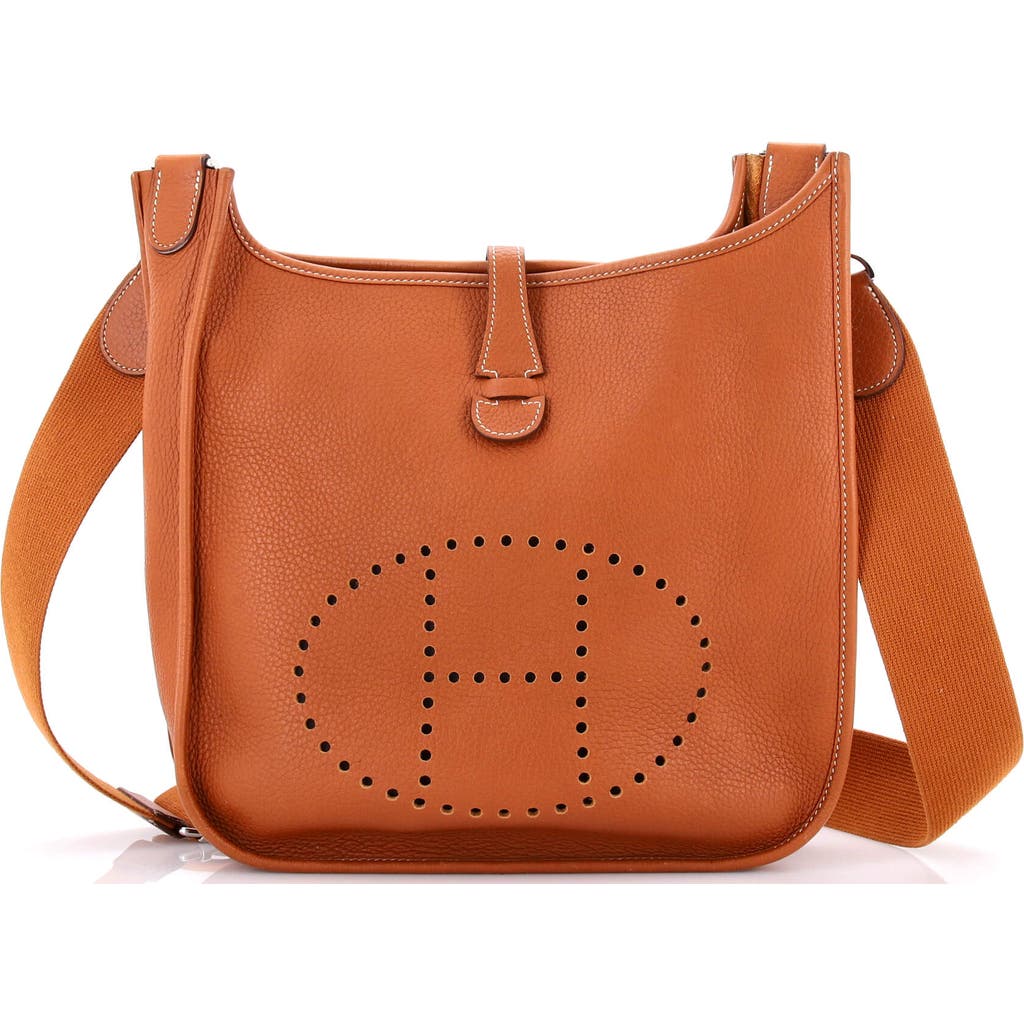 Pre-owned Hermes Hermes Evelyne Bag Gen Iii Clemence Pm In Gold