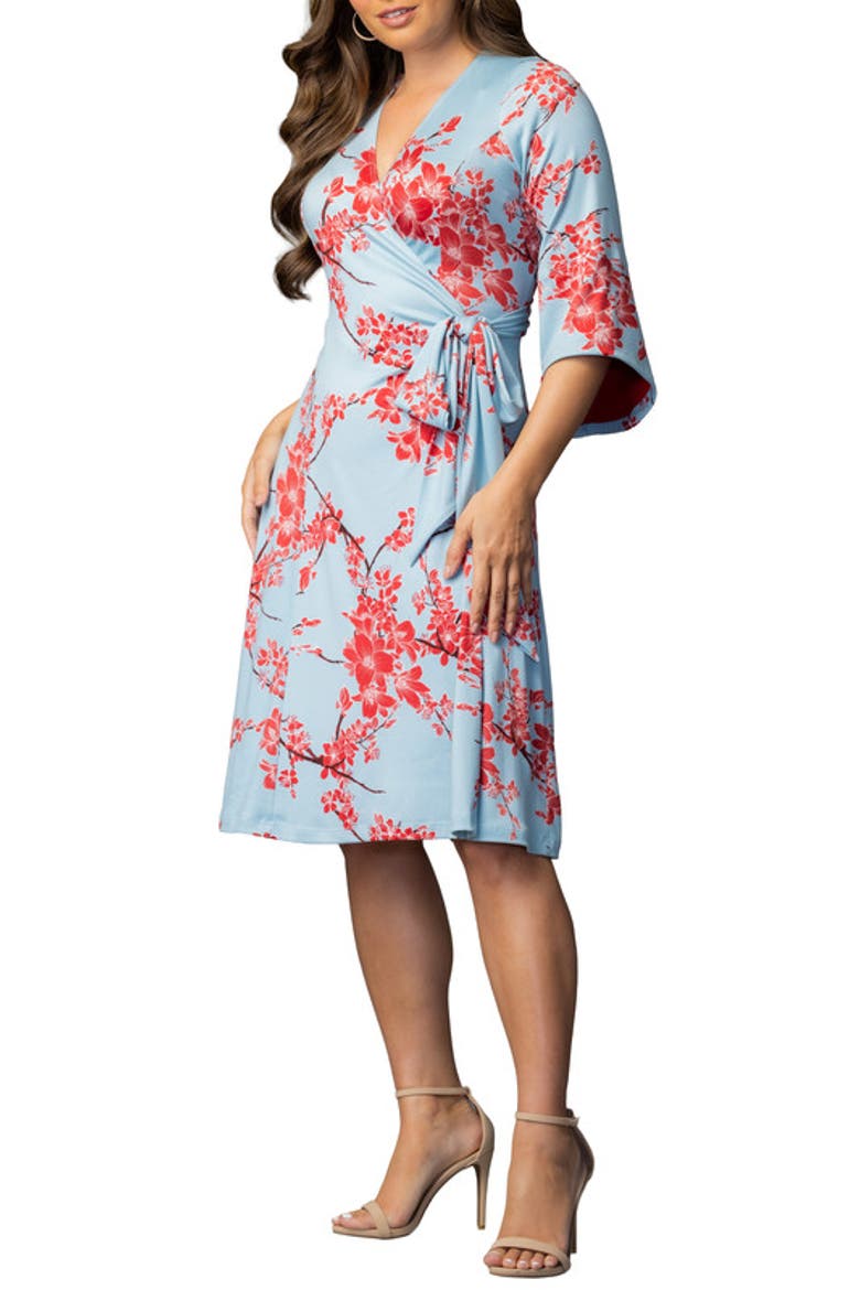Gemini Wrap Dress, Alternate, color, Cherry Blossom Print